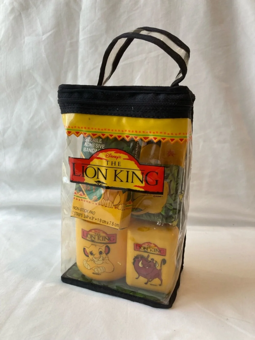 Vintage Lion King Travel Bag Toiletries 90s Disney Memorabilia Simba Pumba Timon